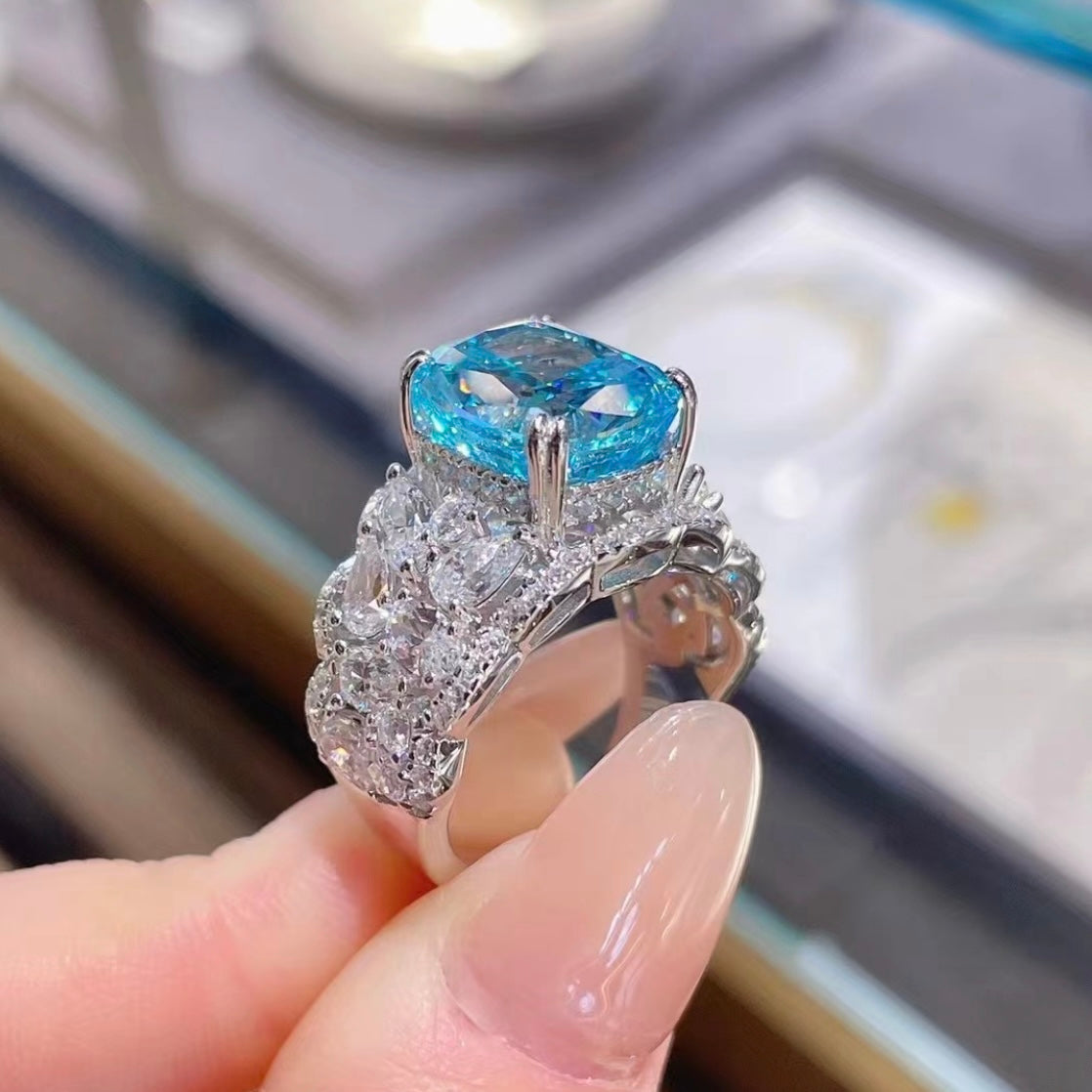 Aquamarine Cocktail Ring