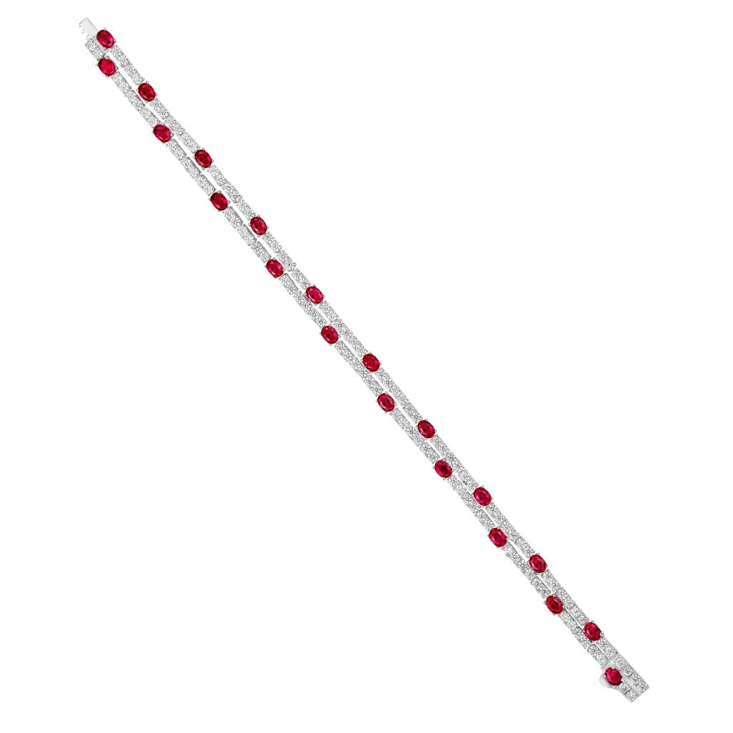 Ruby Double Chain Bracelet