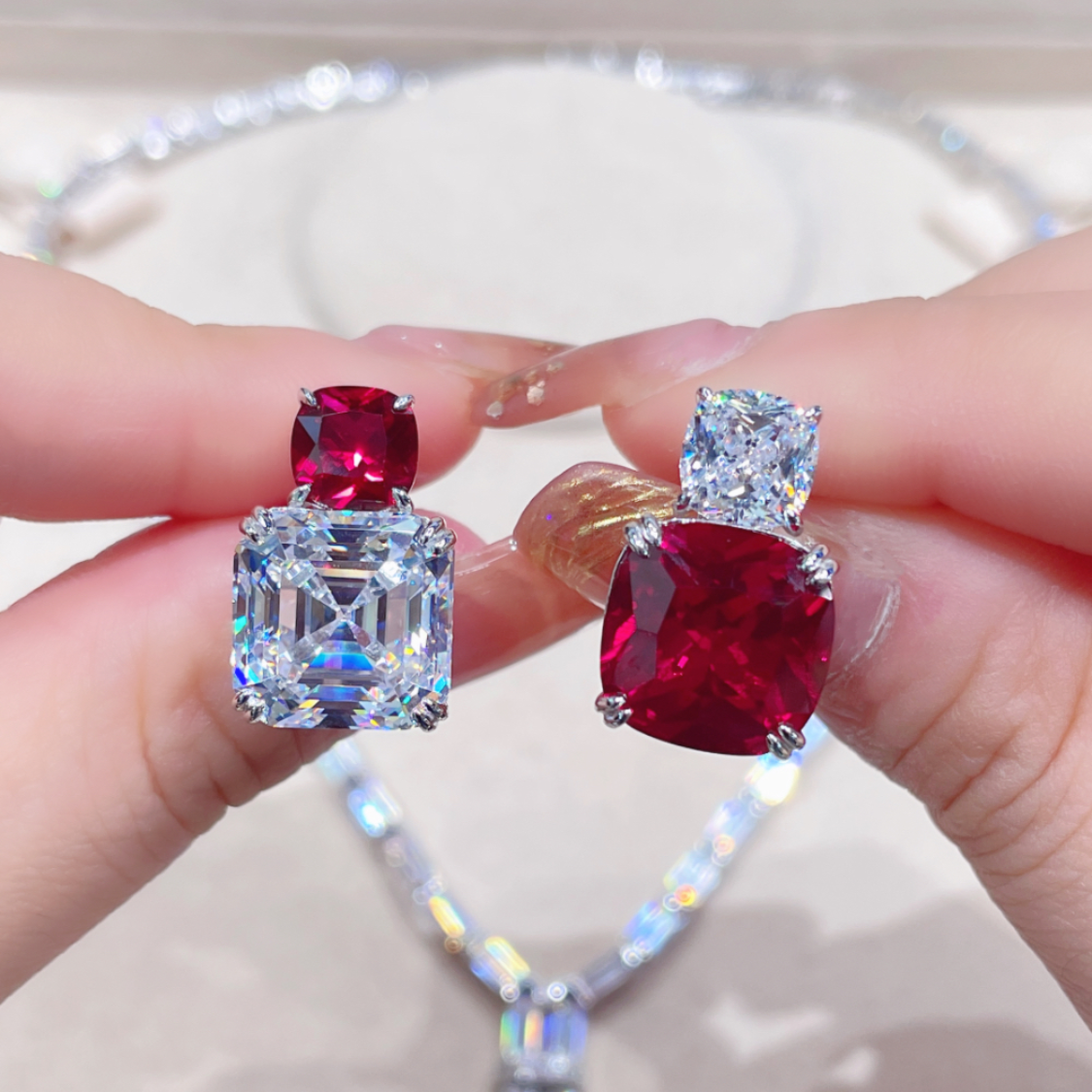Imperial Ruby Jewelry Set (Ring, Necklace and Earrings)