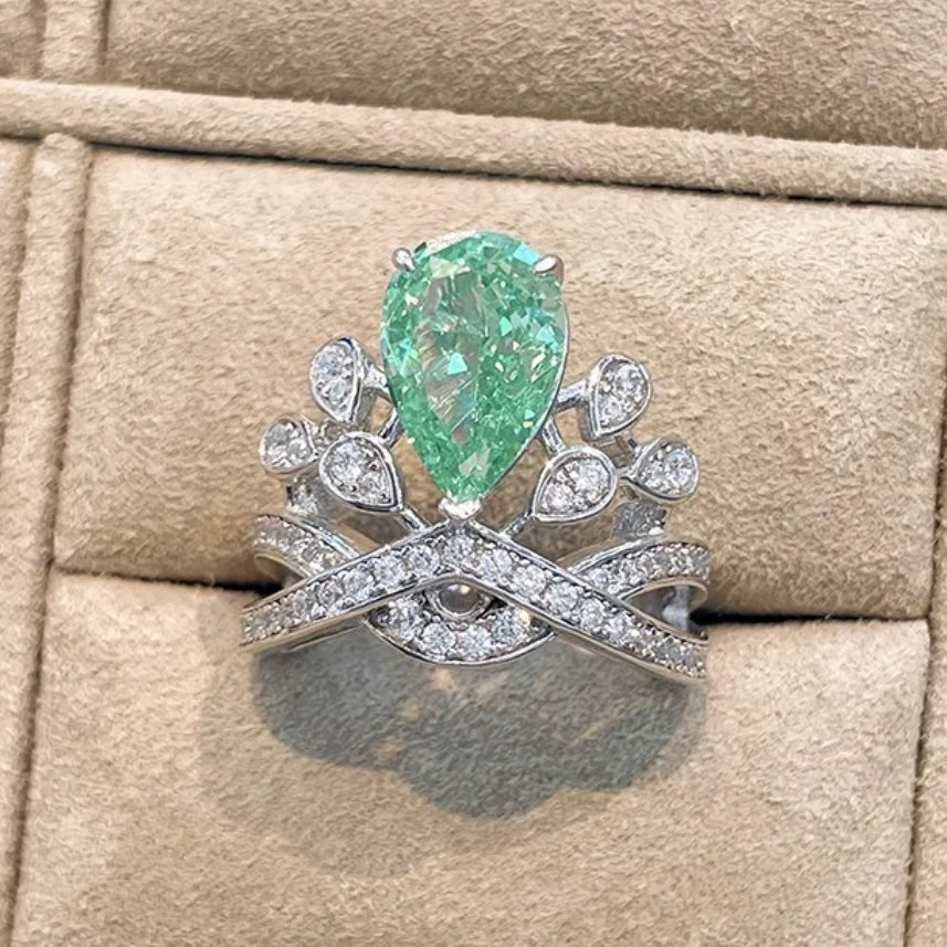 Solitaire Crown Cocktail Ring