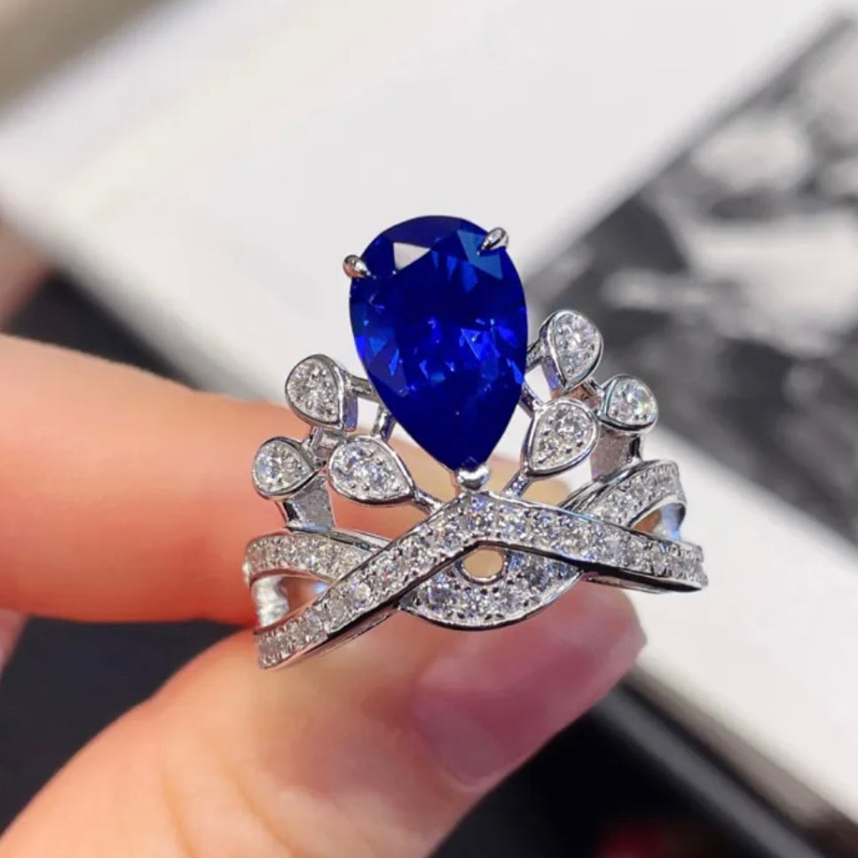 Solitaire Crown Cocktail Ring