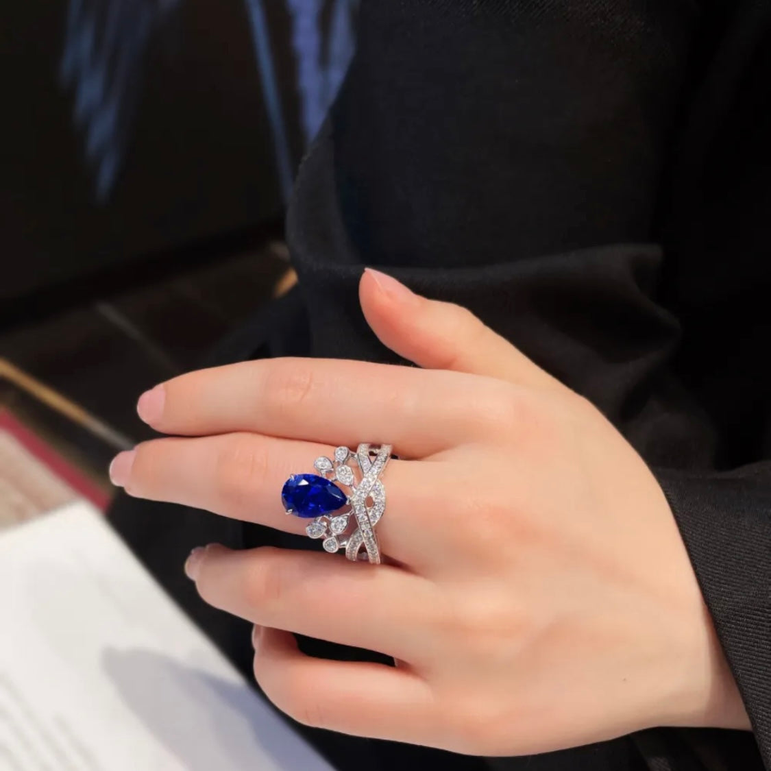 Solitaire Crown Cocktail Ring