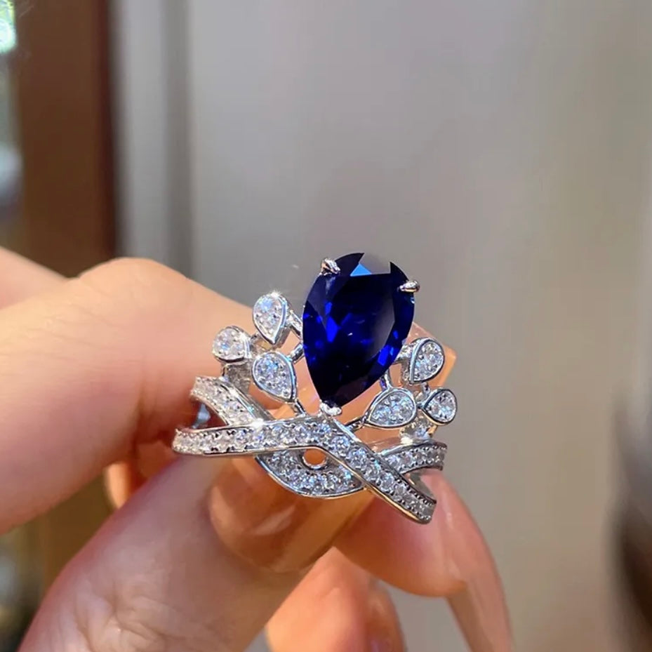 Solitaire Crown Cocktail Ring