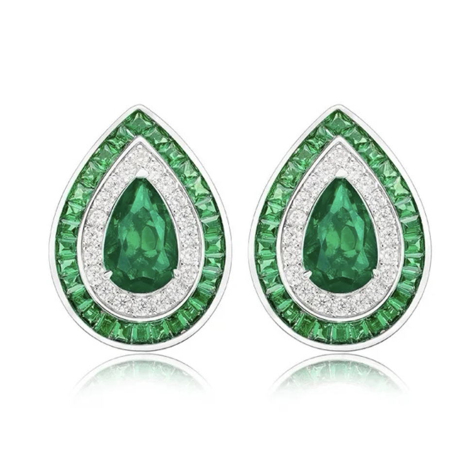Emerald Teardrop Earrings