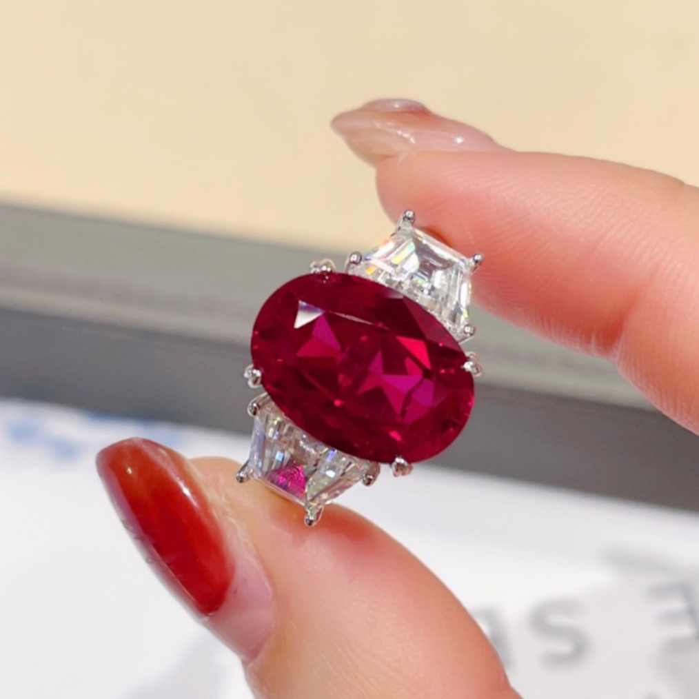 Solitaire Oval Ruby Ring