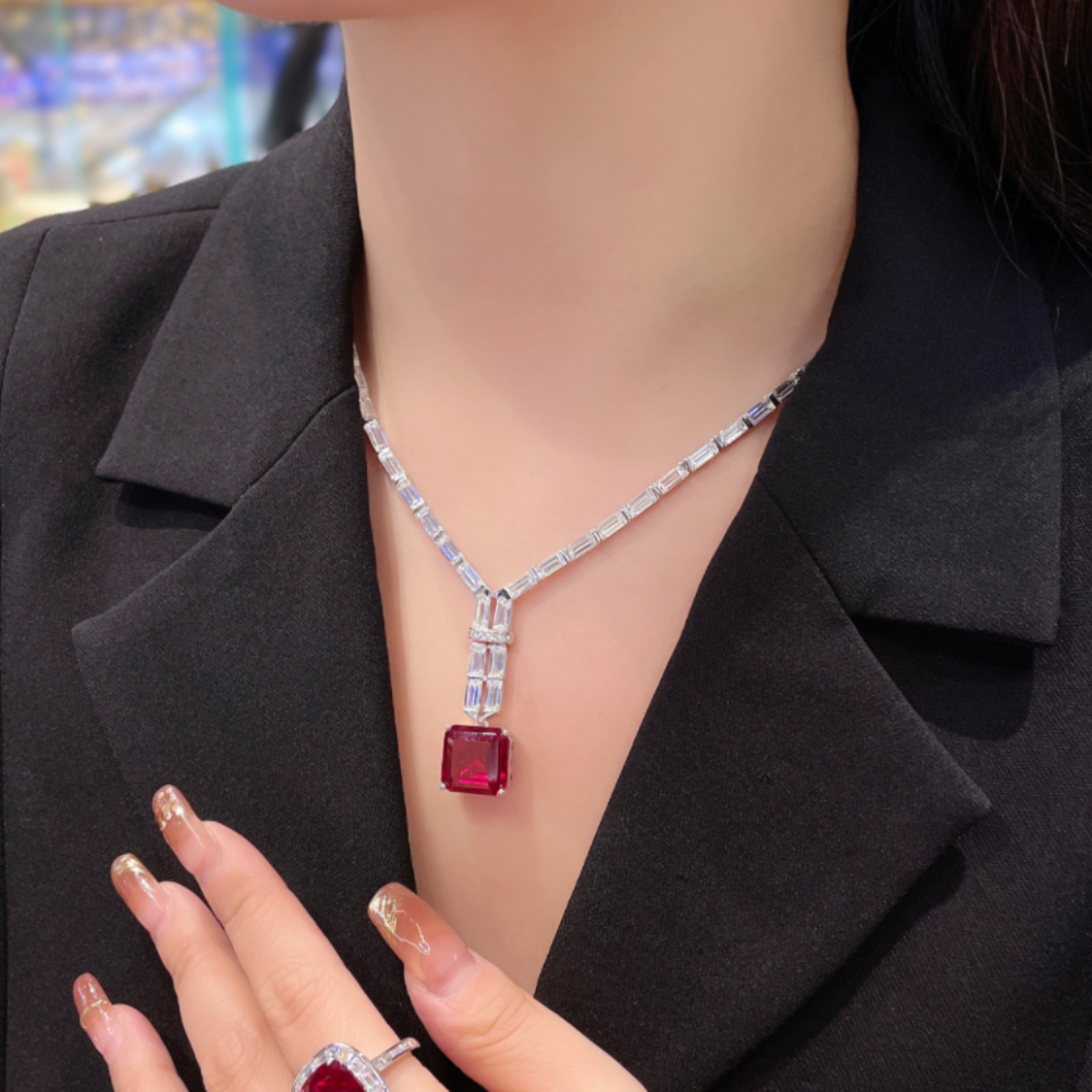 Imperial Ruby Pendant Necklace