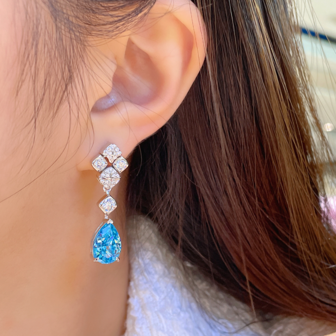 Aquamarine Cocktail Earrings