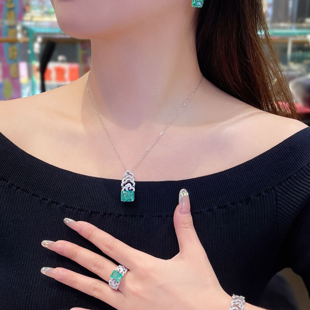 Neon Green Paraiba Cocktail Ring