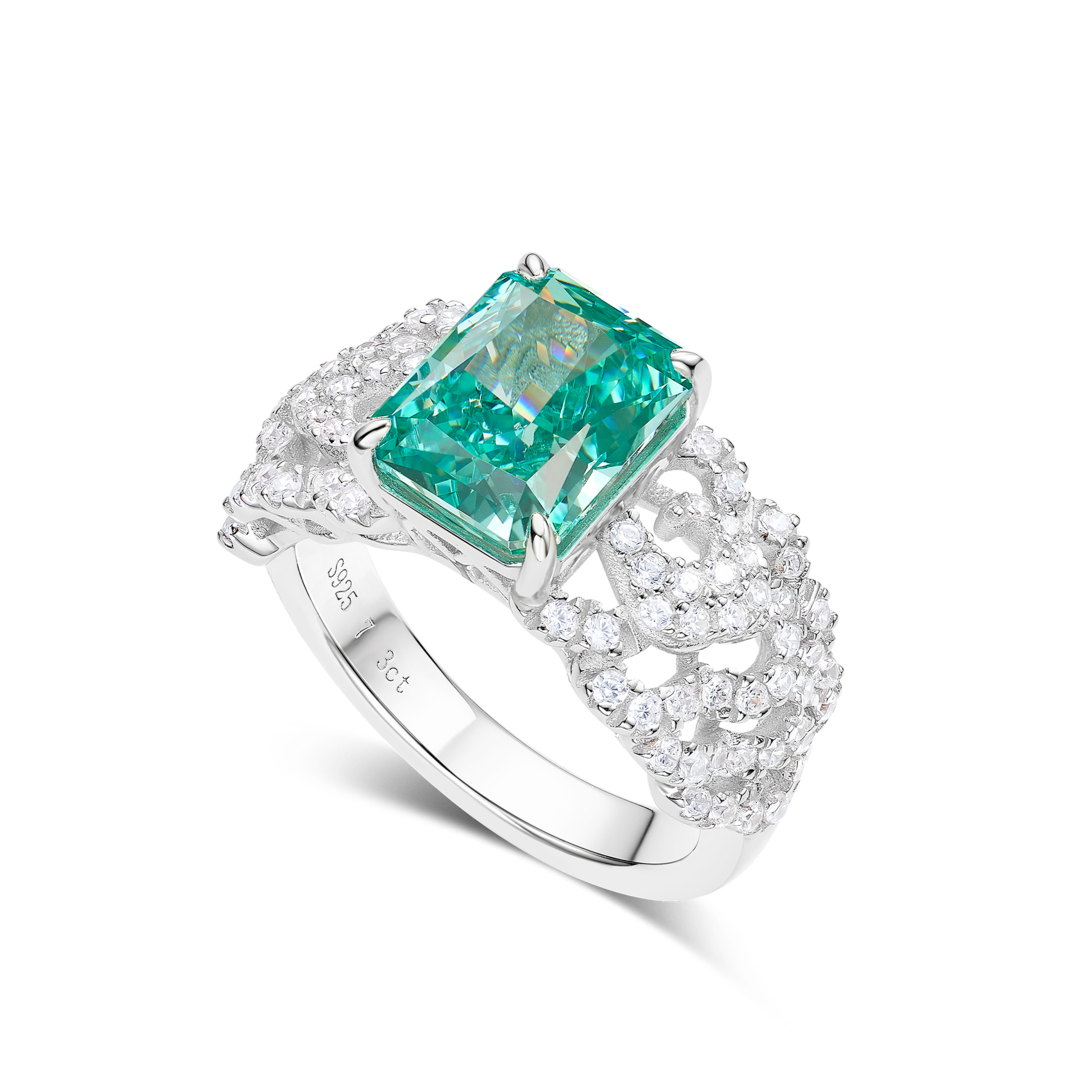 Neon Green Paraiba Cocktail Ring