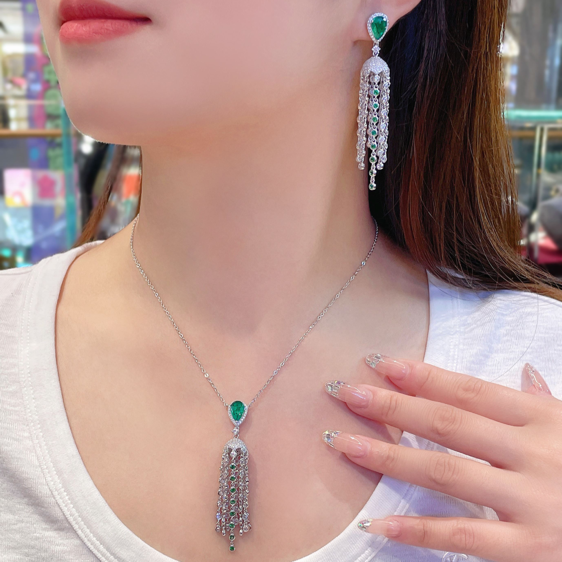 Emerald Drop Necklace