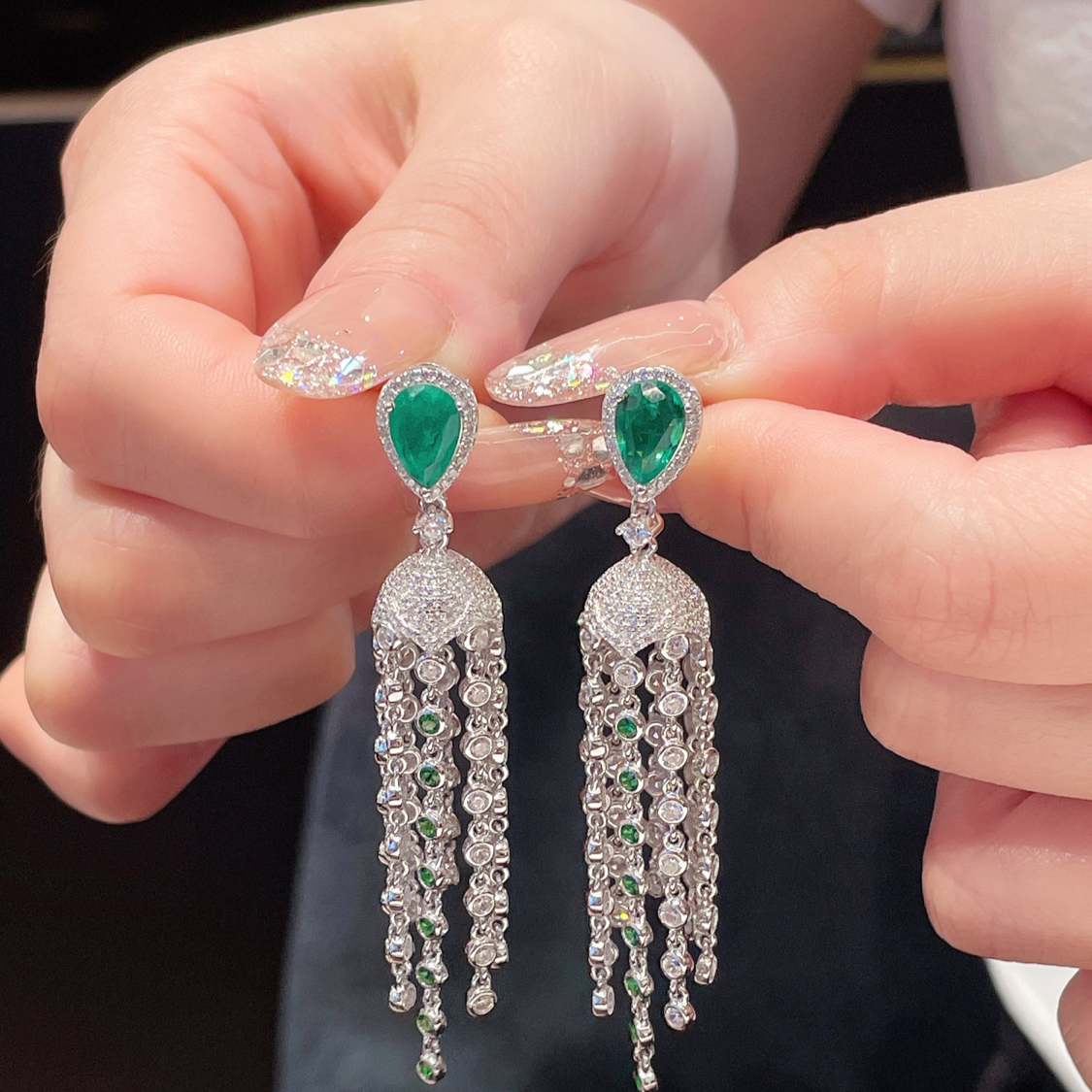 Emerald Drop Earrings