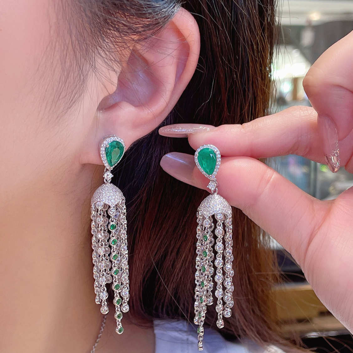 Emerald Drop Earrings