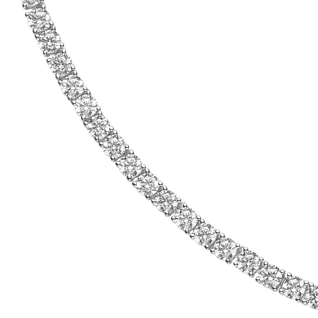 Line bezel-set necklace