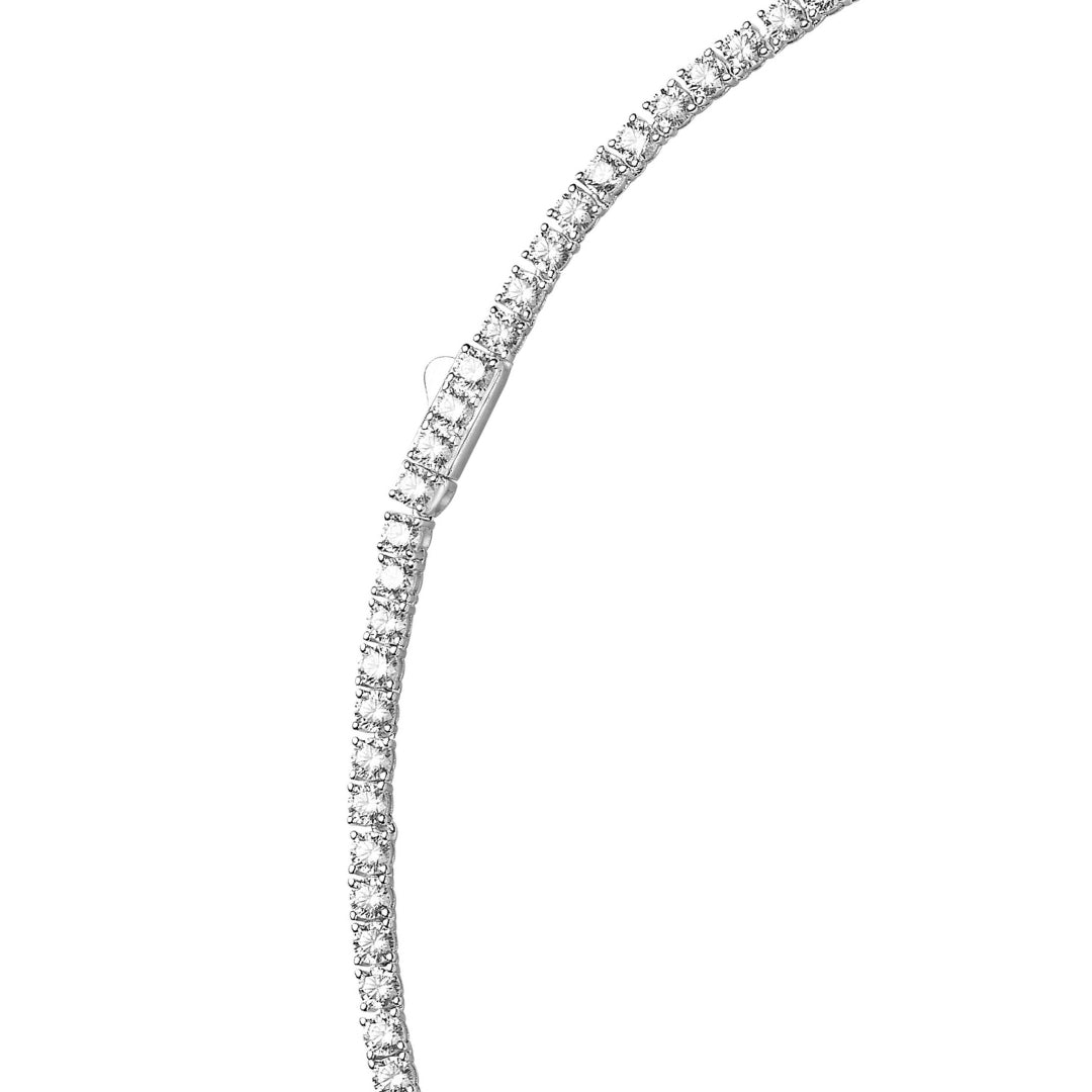 Line bezel-set necklace