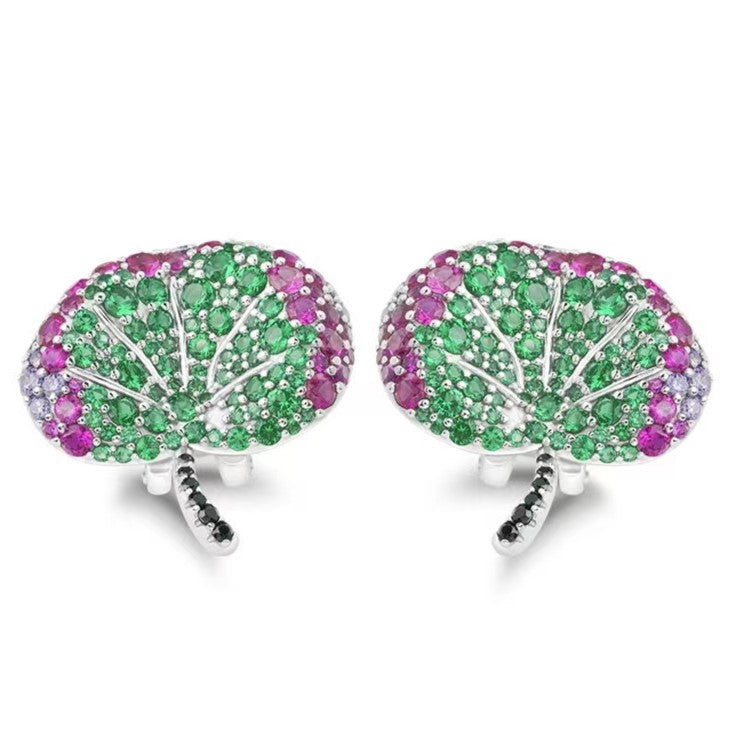 Ginkgo Leaf Cluster Earrings