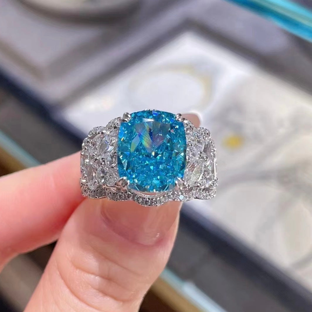 Aquamarine Diamond Cocktail Ring