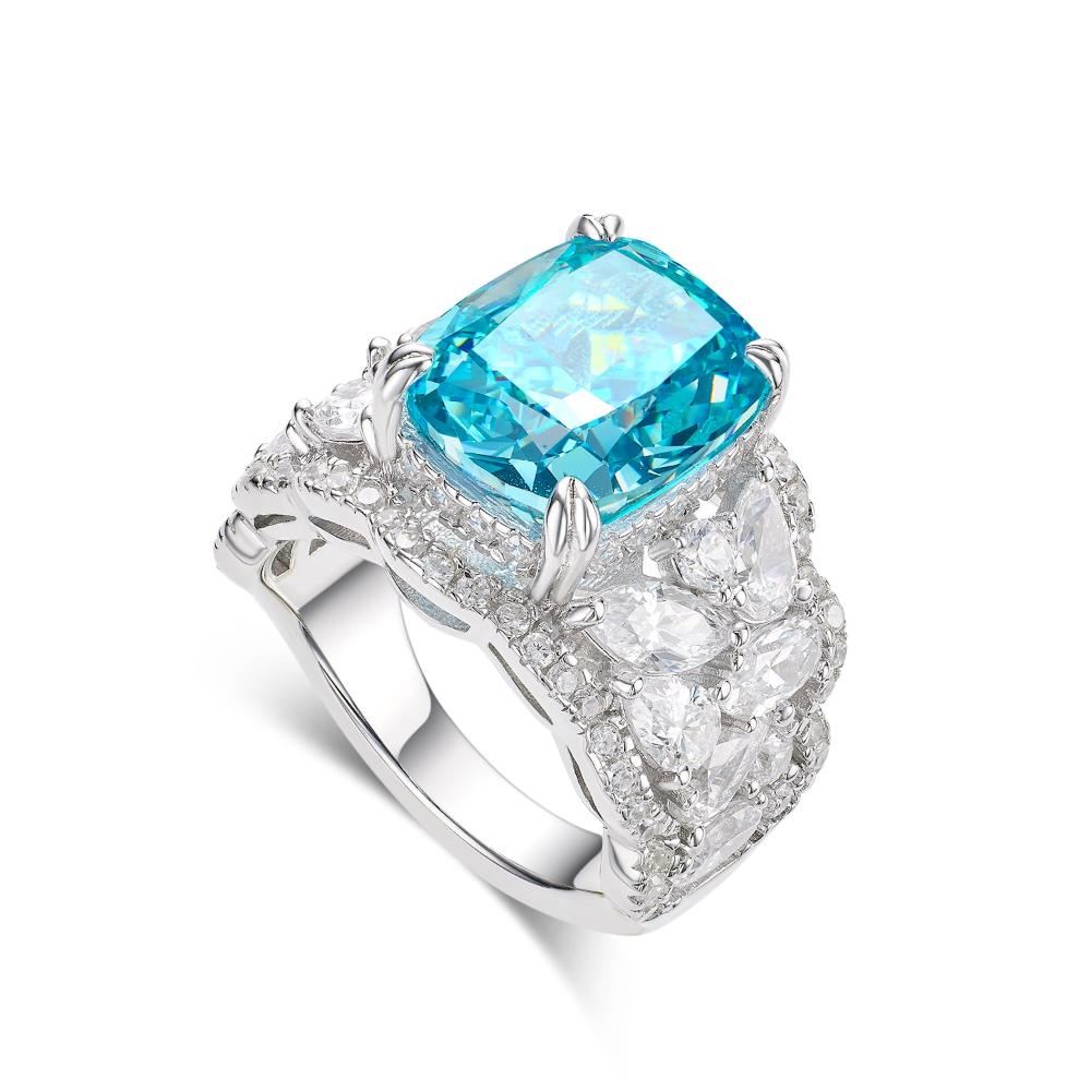 Aquamarine Diamond Cocktail Ring