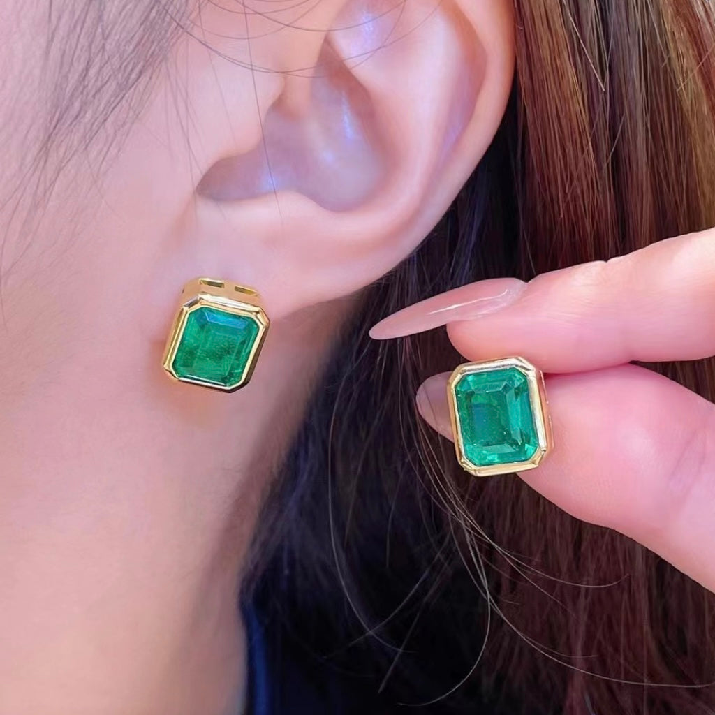 Emerald Stud Earrings