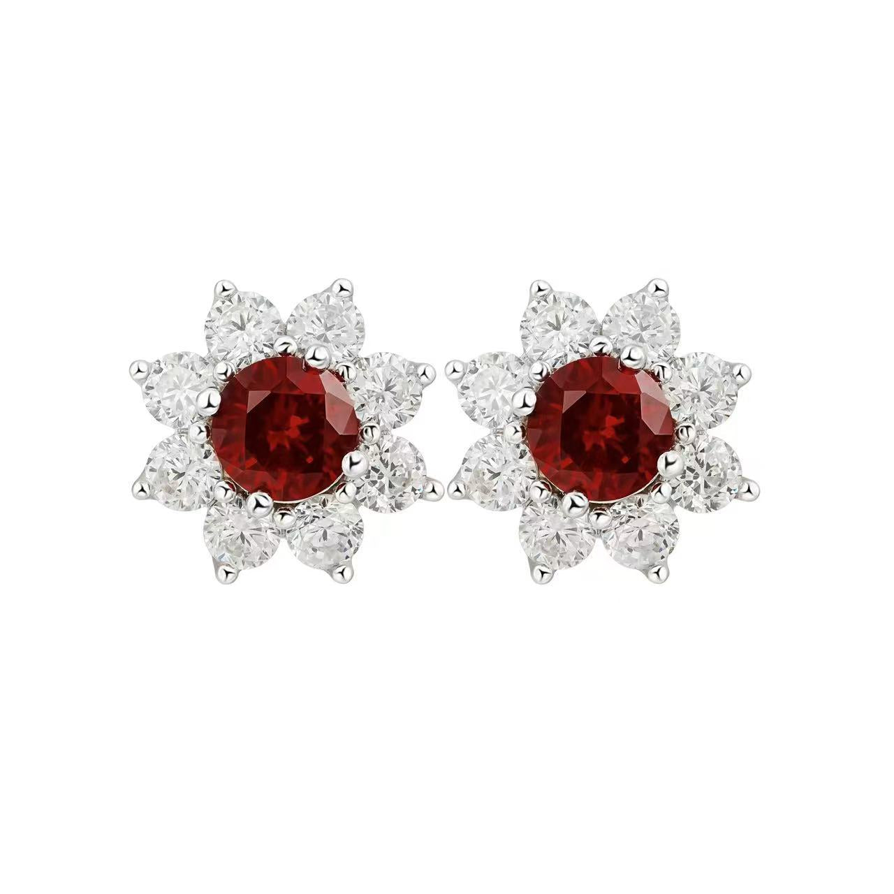 Ruby Sun Stud Earrings