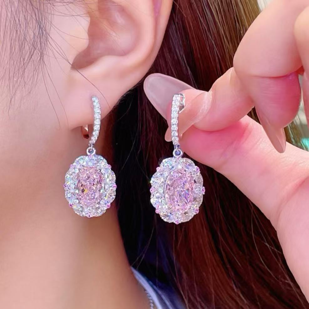 Pink Sapphire Drop Earrings