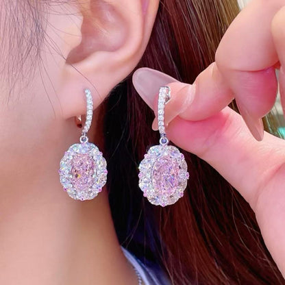 Pink Sapphire Drop Earrings