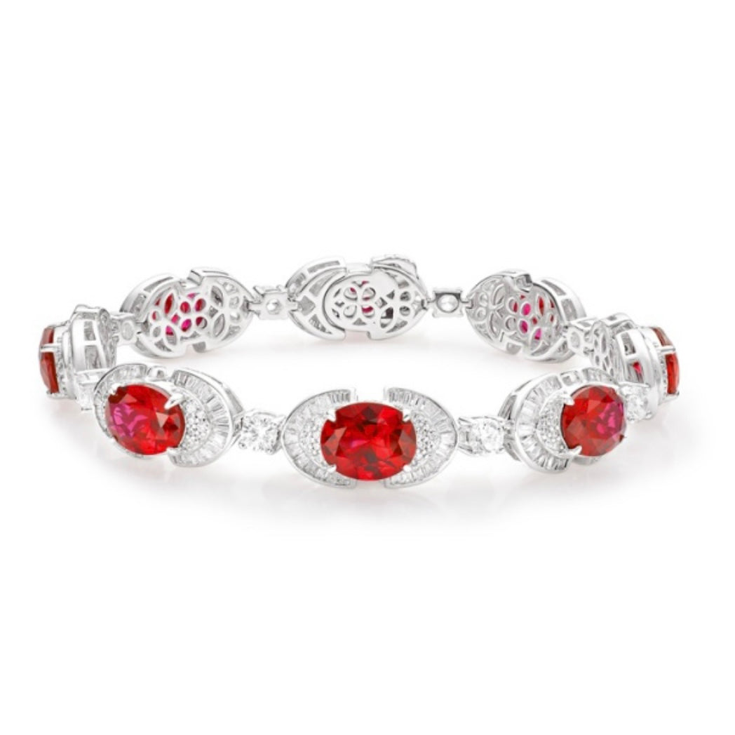 Ruby Art Deco Tennis Bracelet