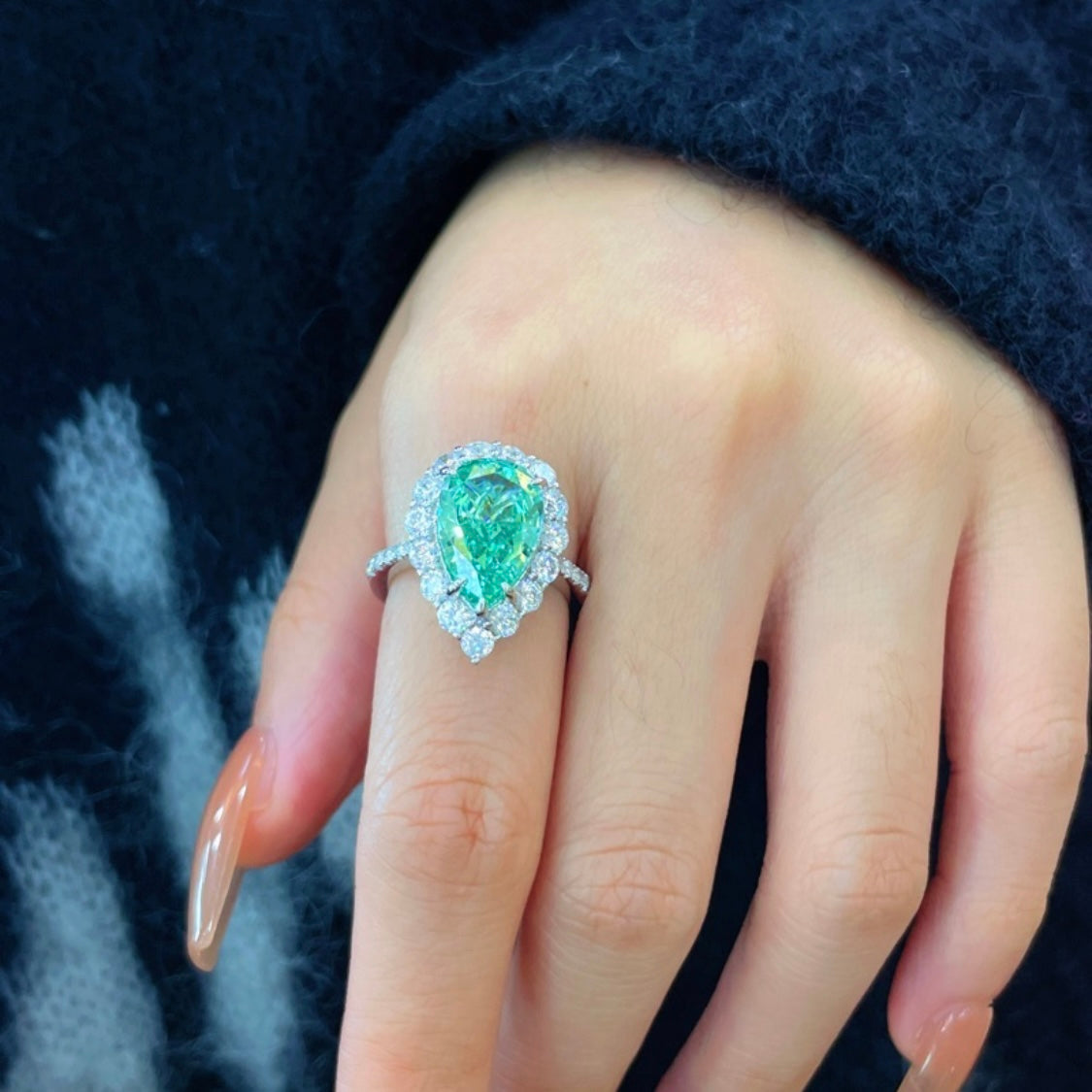 Mint Green Tourmaline Ring