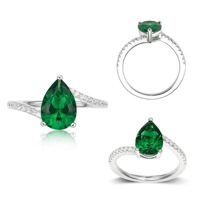 Emerald Marquise Solitaire Ring