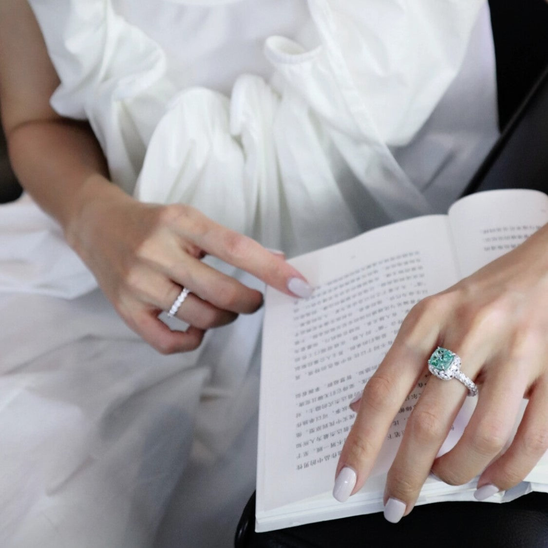 Cushion Cut Neon Blue Paraiba Cocktail Ring