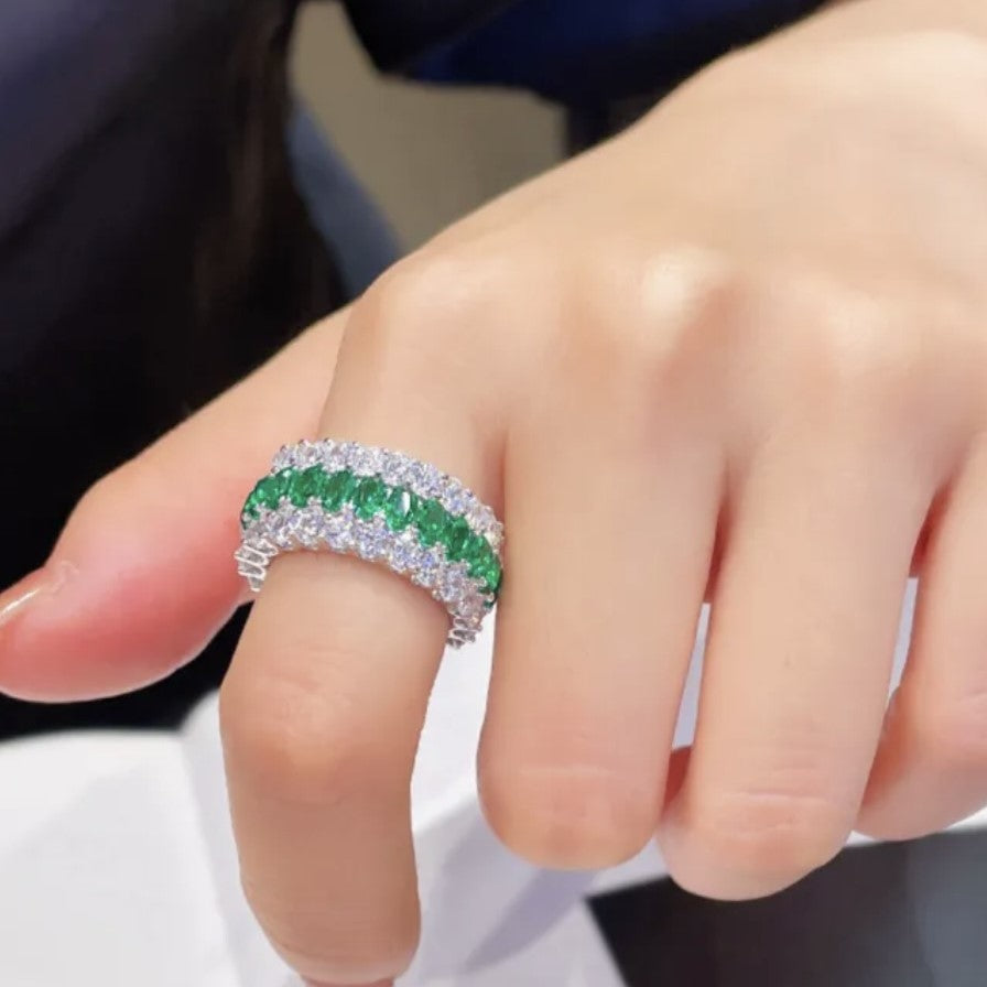 Emerald and Diamond Eternity Ring