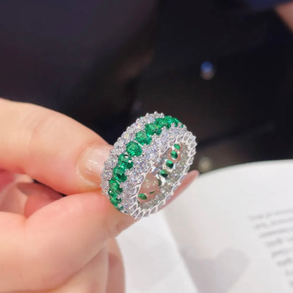 Emerald and Diamond Eternity Ring