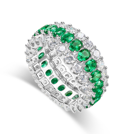 Emerald and Diamond Eternity Ring