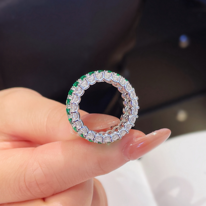 Emerald and Diamond Eternity Ring