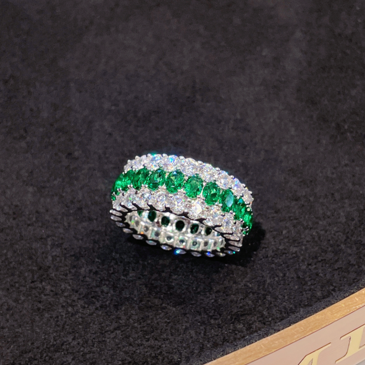 Emerald and Diamond Eternity Ring