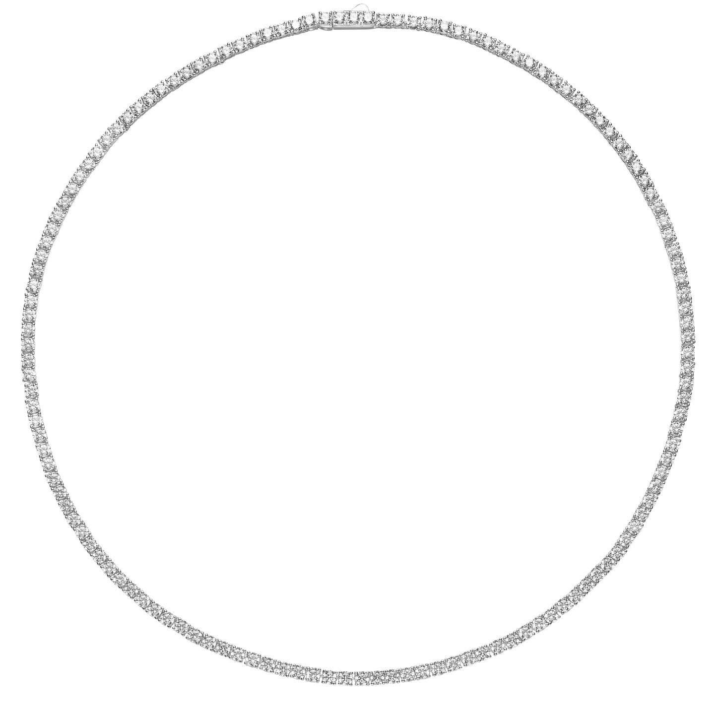 Diamond Line bezel-set necklace