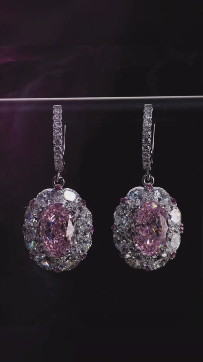 Pink Sapphire Drop Earrings