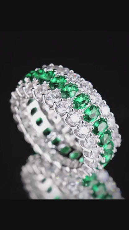 Emerald and Diamond Eternity Ring