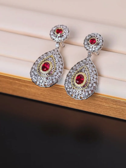 Ruby Boho Dangle Earrings