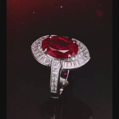 Ruby Sunrise Cocktail Ring