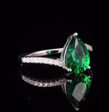 Emerald Marquise Solitaire Ring