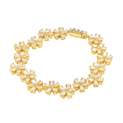 Daisy Diamond Gold Bracelet