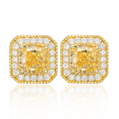 Radiant Cut Yellow Diamond Set